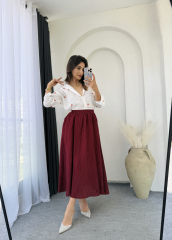 Rose Etek Takım Bordo