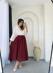 Rose Etek Takım Bordo
