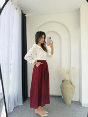 Rose Etek Takım Bordo