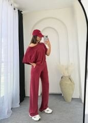 Oysho Kayıkyaka Takım Bordo