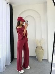 Oysho Kayıkyaka Takım Bordo