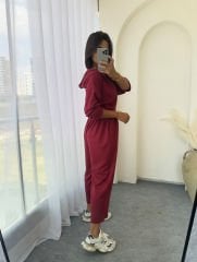 KAPÜŞONLU MODAL TAKIM BORDO