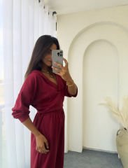 KAPÜŞONLU MODAL TAKIM BORDO