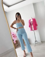 pineapple crop pantolon takım
