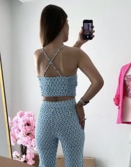 pineapple crop pantolon takım
