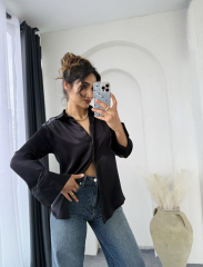 Zara Saten Gömlek Siyah