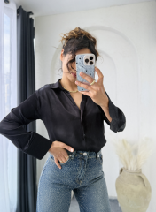 Zara Saten Gömlek Siyah