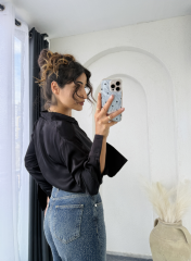 Zara Saten Gömlek Siyah