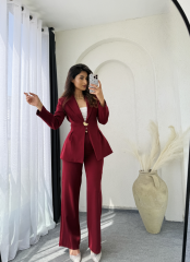 Belisa Takım Elbise Bordo