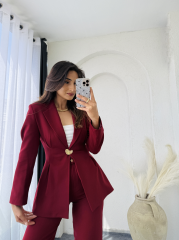 Belisa Takım Elbise Bordo