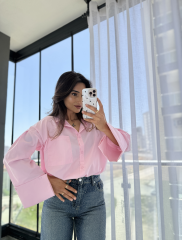 Marka Model Poplin Gömlek Tozpembe
