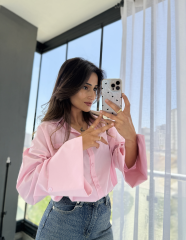 Marka Model Poplin Gömlek Tozpembe