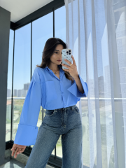 Marka Model Poplin Gömlek Mavi