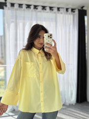 Marka Model Poplin Gömlek Sarı