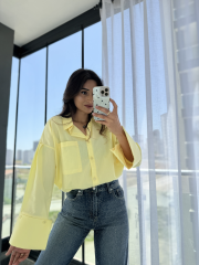 Marka Model Poplin Gömlek Sarı
