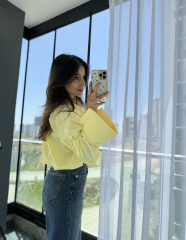 Marka Model Poplin Gömlek Sarı