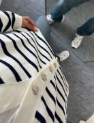 Çizgili Lacivert Hırka