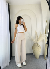 Zara Pensli Tensel Palazzo Krem