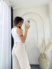 Zara Pensli Tensel Palazzo Krem