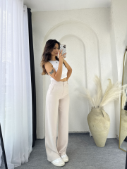 Zara Pensli Tensel Palazzo Krem