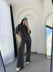 Eskitme Oversize Takım Antrasit