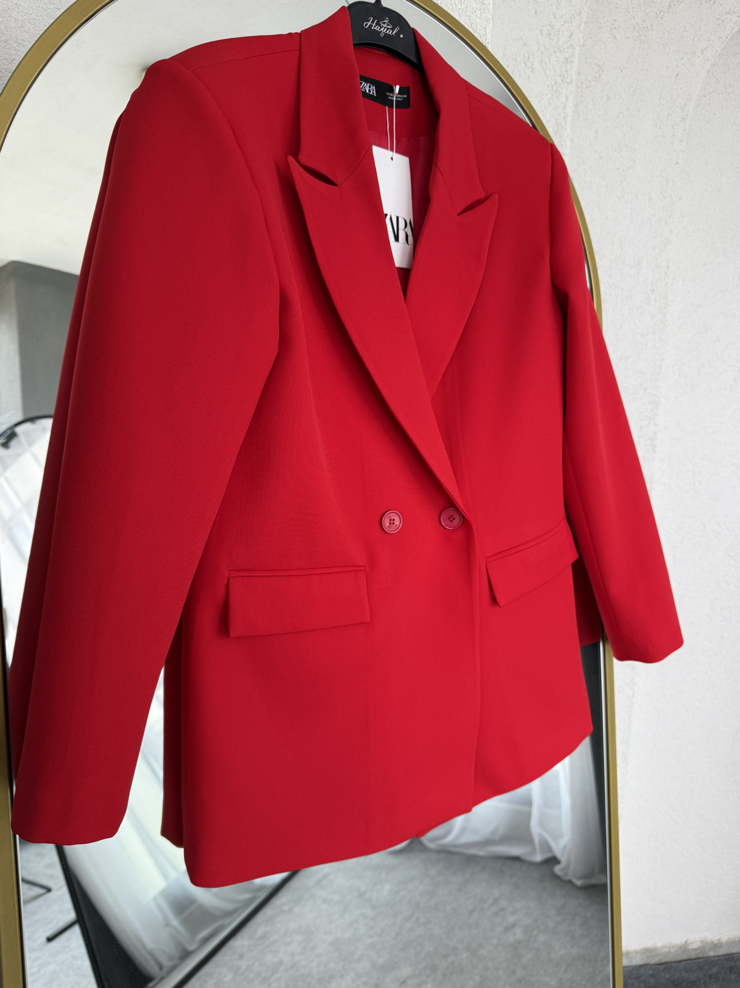 Zara Kırmızı Oversize Blazer
