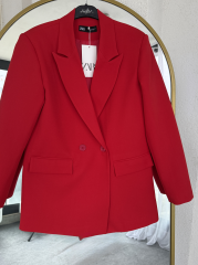 Zara Kırmızı Oversize Blazer