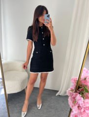 TÜVİT ETEK UCU DANTELLİ ELBİSE