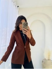 SLİMFİT BLAZER TABA