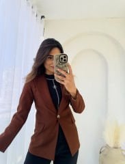 SLİMFİT BLAZER TABA