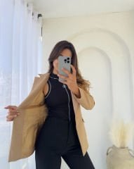 SLİMFİT BLAZER BEJ