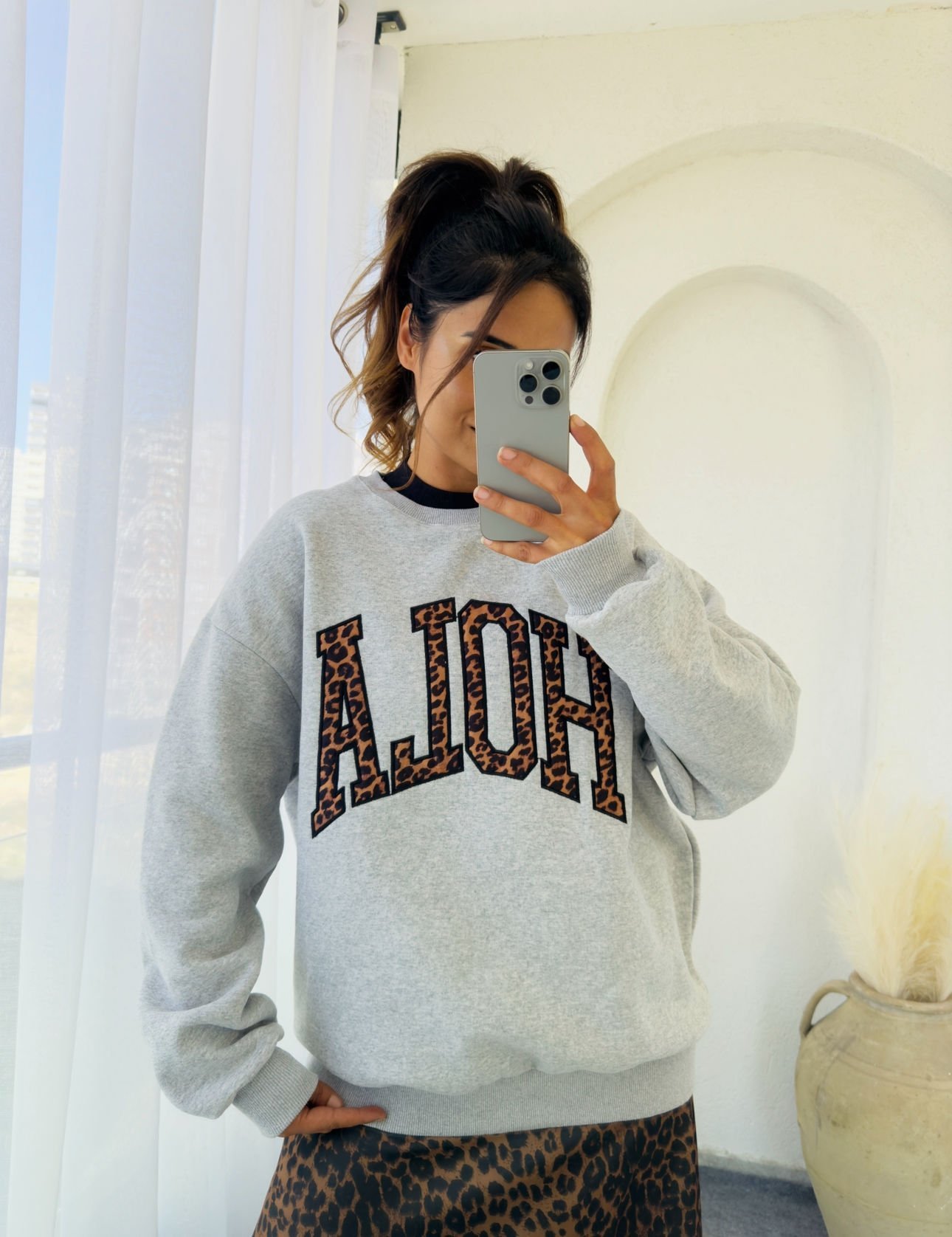 HOLA LEOPAR SWEATSHIRT