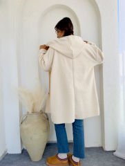 TWİST MODEL HIRKA KREM