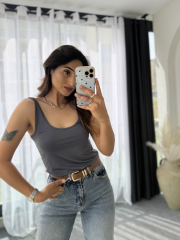 Askılı Bluz Füme