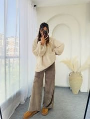 KADİFE PALAZZO KAHVE