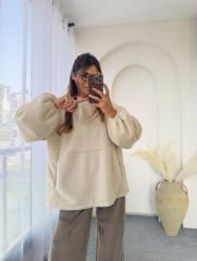 Massi Peluş Sweat Krem