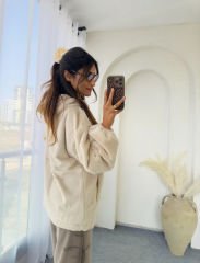 Massi Peluş Sweat Krem