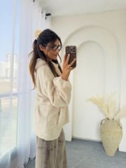 Massi Peluş Sweat Krem