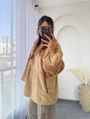 Massi Peluş Sweat Bej