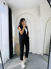 Zara Vatkalı Yelek Takım Siyah(ÖNSİPARİŞTİR)