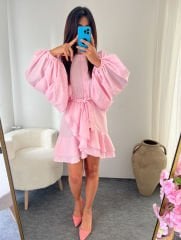Poplin ELBİSE TOZPEMBE
