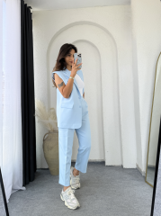 Zara Vatkalı Yelek Takım BebeMavi