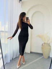KAPSÜL TÜL ELBİSE SİYAH