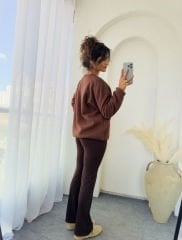 West Sweatshırt Acıkahve
