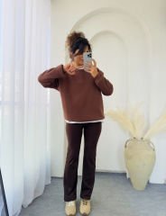 West Sweatshırt Acıkahve