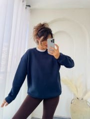 West Sweatshırt Lacivert