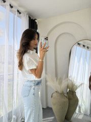 İşlemeli Oversize Gömlek