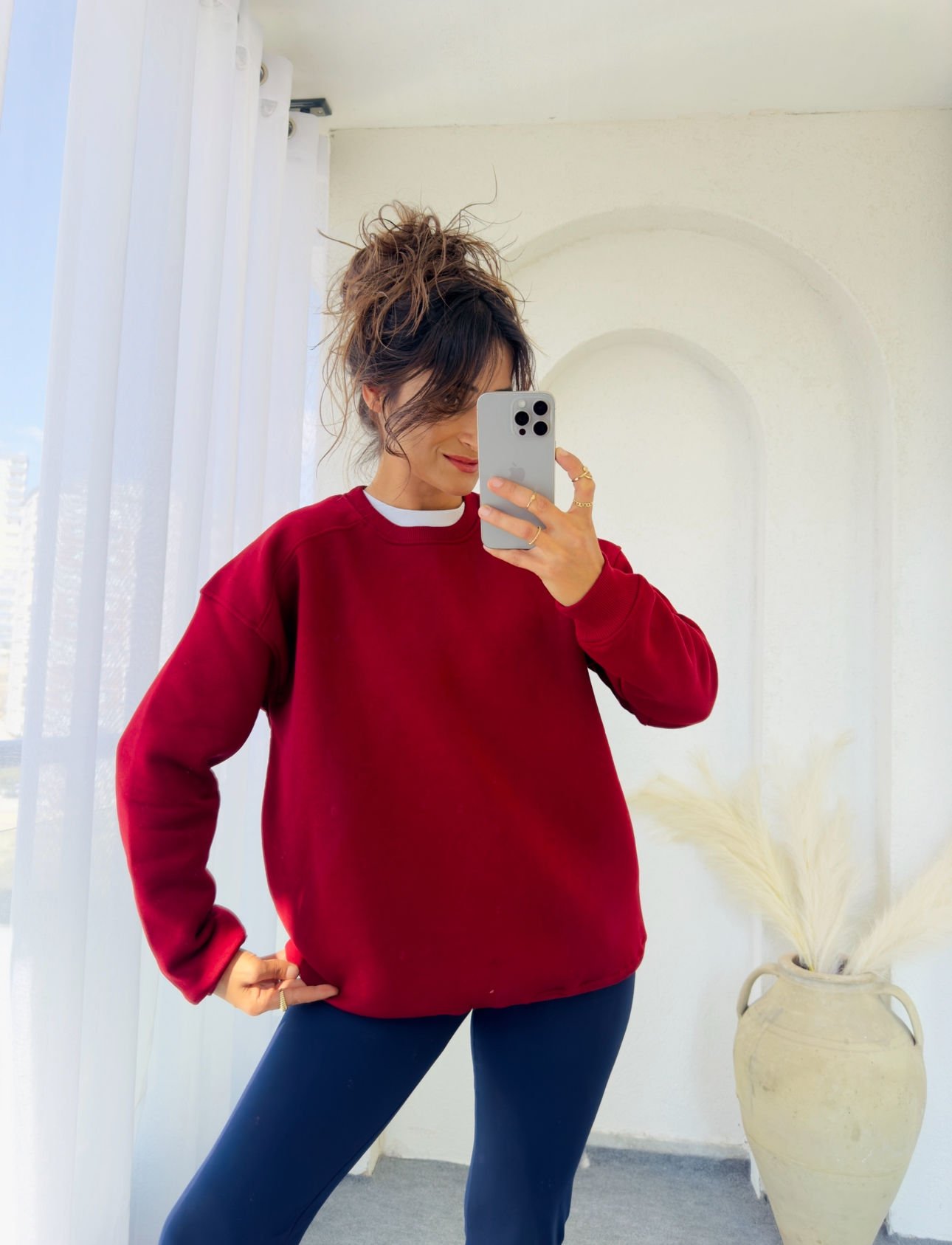 West Sweatshırt Bordo