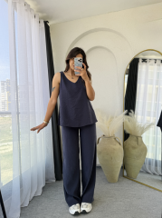 Askılı Tensel Takım Lacivert