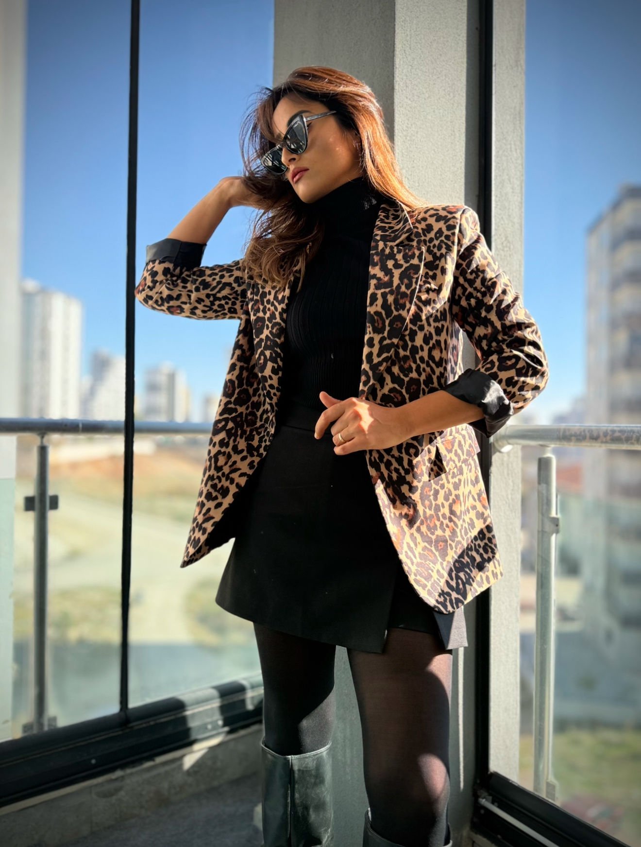 Leopar Blazer Ceket